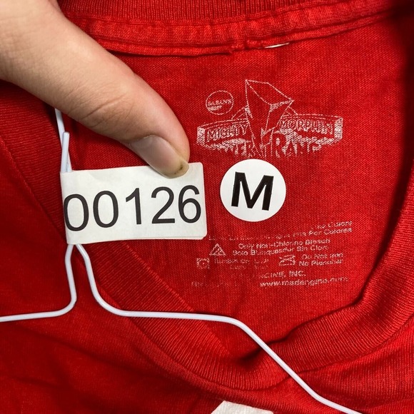 Power Rangers Red Ranger Graphic Tee Thrifted Vintage Style Size M - Picture 10 of 10